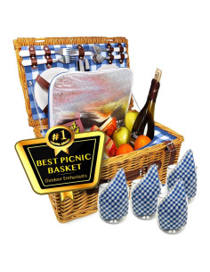 Cesta de Picnic Nature Gear XL Aislada para 4 Personas