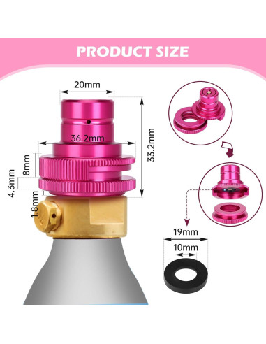 Adaptador Rápido de CO2 HK para Soda Stream Terra Azul