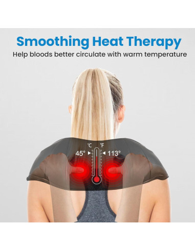 Masajeador de Cuello y Espalda Shiatsu BOFEUNNG con Calor