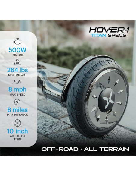 Hoverboard Eléctrico Hover-1 Titan 10" Bluetooth 500W 13KM Hoverboard Eléctrico Hover-1 Titan 10" Bluetooth 500W 13KM