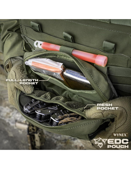 Bolsa Administrativa Molle Táctica WYNEX Verde Militar EDC Bolsa Administrativa Molle Táctica WYNEX Verde Militar EDC