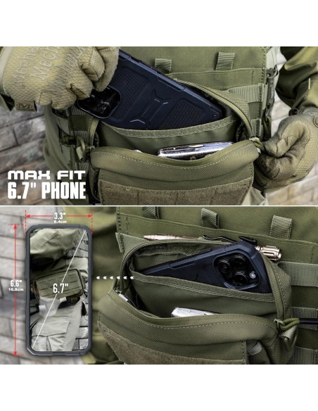 Bolsa Administrativa Molle Táctica WYNEX Verde Militar EDC Bolsa Administrativa Molle Táctica WYNEX Verde Militar EDC