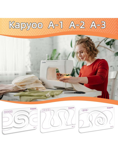 Plantillas de Acolchado Kapyoo 25 Serie A - 3 Piezas Antideslizantes Plantillas de Acolchado Kapyoo 25 Serie A - 3 Piezas Antideslizantes