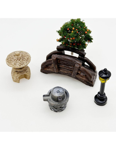 Kit Jardín Zen Mini Cayway - 26 Piezas y Bandeja de Bambú Kit Jardín Zen Mini Cayway - 26 Piezas y Bandeja de Bambú