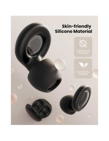 Tapones para oídos EURPMASK negros, silicona, 25dB, reutilizables
