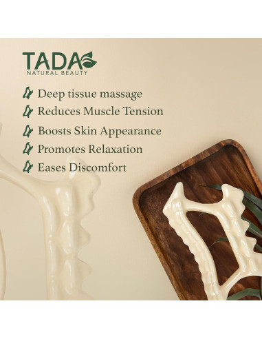 Gua Sha Cerámico TADA Belleza Natural para Cara y Cuerpo