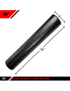 Rodillo de Espuma JFIT 91.44 cm Alta Densidad Negro 2