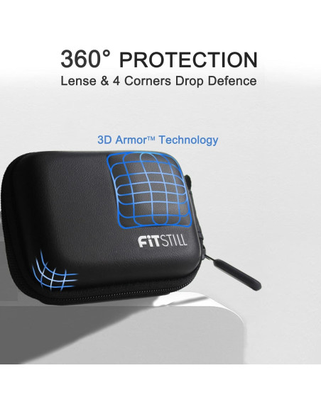 Funda Mini FitStill PU Negra para GoPro Hero 13/12/11/10/9/8/7 Funda Mini FitStill PU Negra para GoPro Hero 13/12/11/10/9/8/7