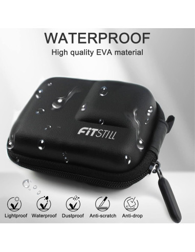 Funda Mini FitStill PU Negra para GoPro Hero 13/12/11/10/9/8/7