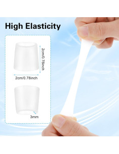 24 Protectores de Gel para Dedos del Pie WY LIGHTING, Transparente 2