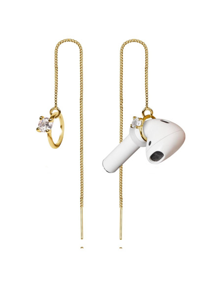 Cadena de Soporte para Auriculares Inalámbricos Aomufid - Anillo Dorado Cadena de Soporte para Auriculares Inalámbricos Aomufid - Anillo Dorado