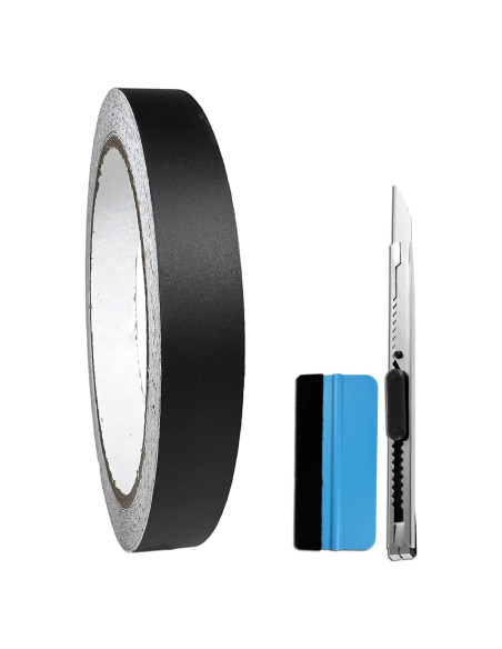 Cinta Adhesiva de Vinilo Mate Negra LZLRUN 1.27cm x 9.14m Cinta Adhesiva de Vinilo Mate Negra LZLRUN 1.27cm x 9.14m