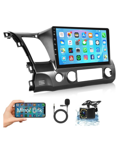 Estéreo de Coche Android Podofo 10.1" para Honda Civic 2006-2011