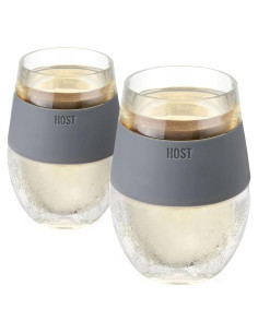 Juego de 2 Copas de Enfriamiento de Vino Host Gris