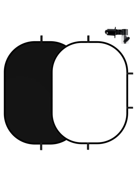 Fondo Plegable 1.0x1.5m Selens Negro Blanco para Fotografía Fondo Plegable 1.0x1.5m Selens Negro Blanco para Fotografía