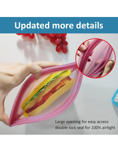 Bolsas de Silicona Reutilizables KVK - 4 Unidades 397g