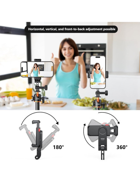 Soporte para teléfono VRIG con adaptador zapata caliente Soporte para teléfono VRIG con adaptador zapata caliente
