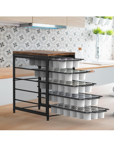 Organizador de Cajones para K Cups NOVIMANGO 5 Niveles 90 Cápsulas