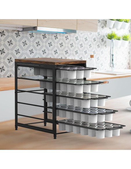 Organizador de Cajones para K Cups NOVIMANGO 5 Niveles 90 Cápsulas Organizador de Cajones para K Cups NOVIMANGO 5 Niveles 90 Cápsulas