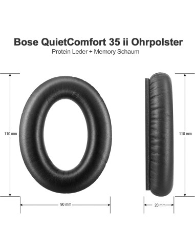Almohadillas de Reemplazo Bose QuietComfort 35 QC35 II Negro