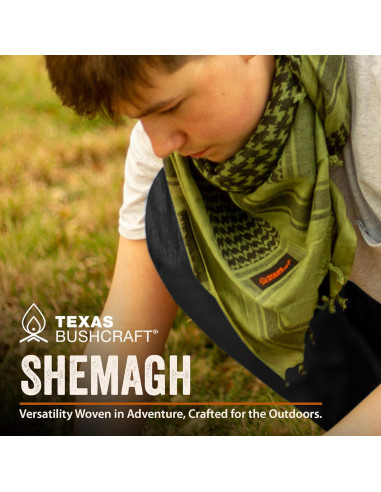 Shemagh Táctico Texas Bushcraft 100% Algodón 109x109 cm Naranja