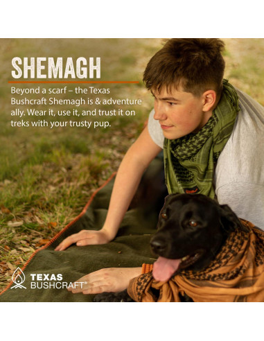 Shemagh Táctico Texas Bushcraft 100% Algodón 109x109 cm Naranja