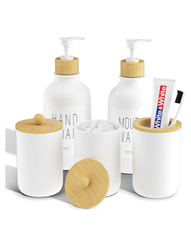 Juego de Accesorios para Baño VITVITI 5 Piezas Blanco Mate