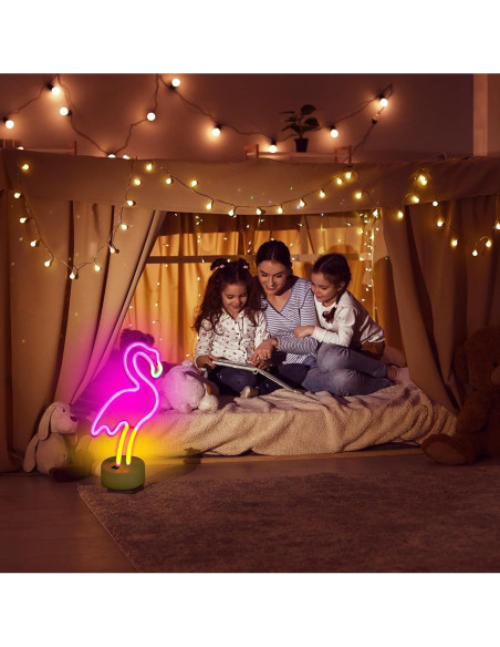 Luz de Neón Flamingo UrsaMajor 2Pack Decoración LED Luz de Neón Flamingo UrsaMajor 2Pack Decoración LED
