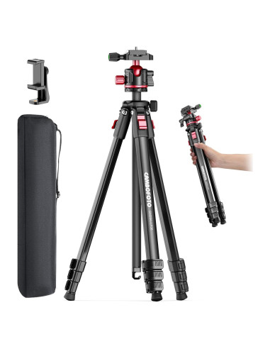 Trípode Compacto de Aluminio CAMBOFOTO 68" para DSLR/SLR