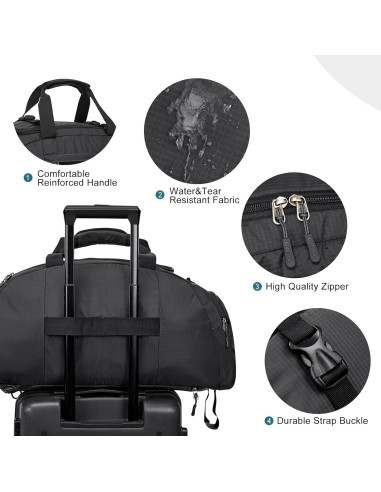 Mochila Duffle G4Free 40L Impermeable con Compartimento para Zapatos