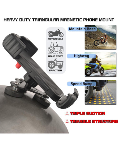 Soporte Magnético para Teléfono de Motocicleta ULIBERMAGNET Ajustable