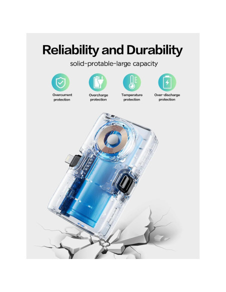Cargador Portátil Geepower 5000mAh para iPhone 15 y Apple Watch Cargador Portátil Geepower 5000mAh para iPhone 15 y Apple Watch