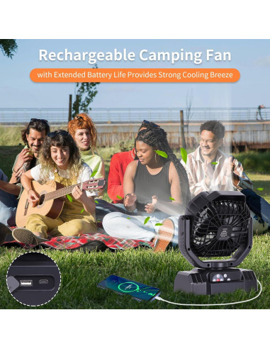 Ventilador Portátil Recargable AVV 20000mAh con Control Remoto