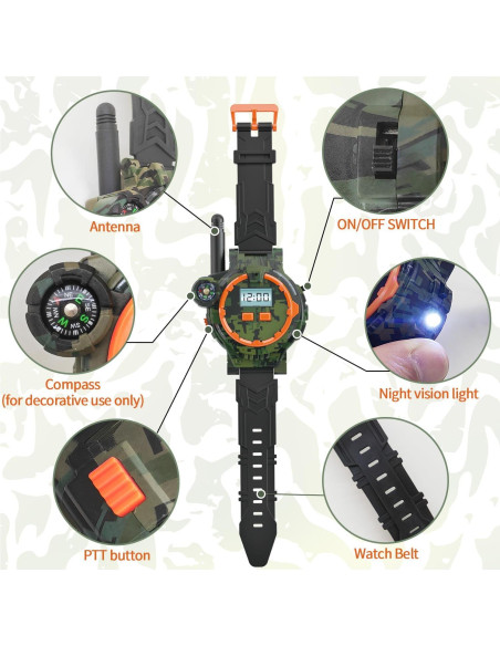 Walkie Talkie Recargable para Niños Gantan Camo 100-150m Walkie Talkie Recargable para Niños Gantan Camo 100-150m