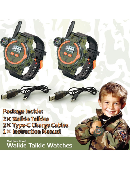 Walkie Talkie Recargable para Niños Gantan Camo 100-150m Walkie Talkie Recargable para Niños Gantan Camo 100-150m