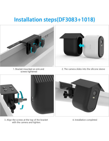 Soporte de canalón Holaca y funda silicona para Arlo Essential XL