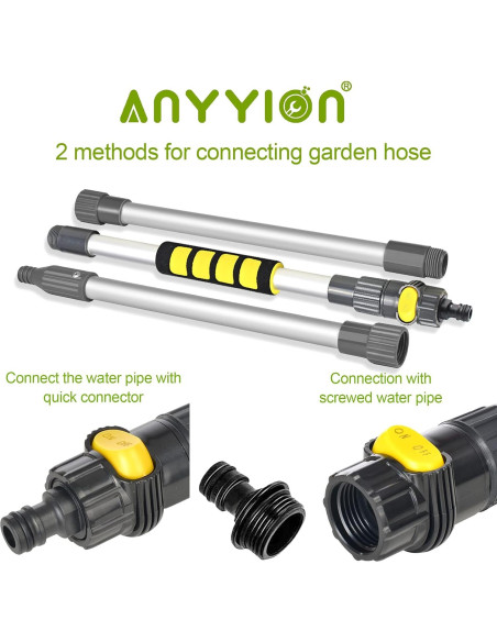 Cepillo de Lavado de Autos Anyyion 130 cm con Cerdas Suaves Cepillo de Lavado de Autos Anyyion 130 cm con Cerdas Suaves