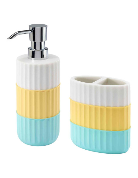 Juego de baño IZOD 2 piezas resina Aqua moderno Juego de baño IZOD 2 piezas resina Aqua moderno