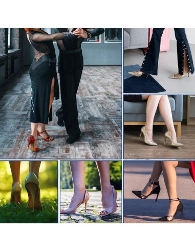 12 Pares de Protectores de Tacón Alto TIESOME - Antideslizantes