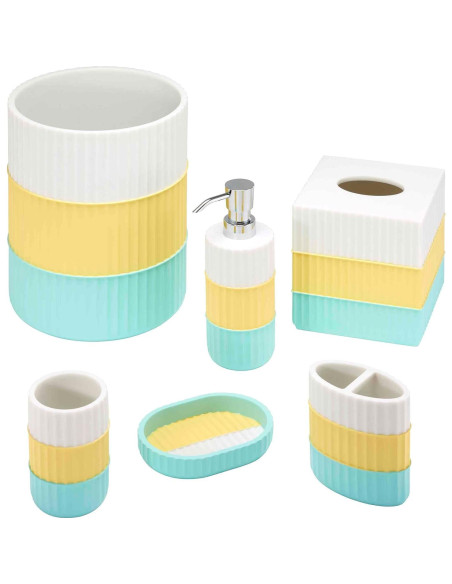 Juego de baño IZOD 2 piezas resina Aqua moderno Juego de baño IZOD 2 piezas resina Aqua moderno