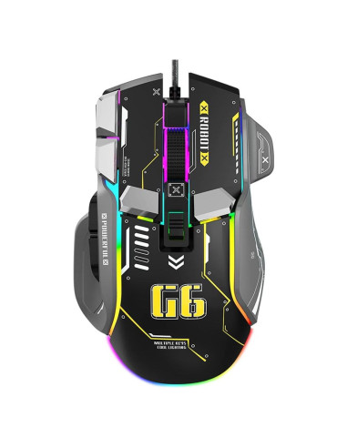 Ratón Gaming Ergonómico LJFLYXRI G6 RGB 10 Botones USB