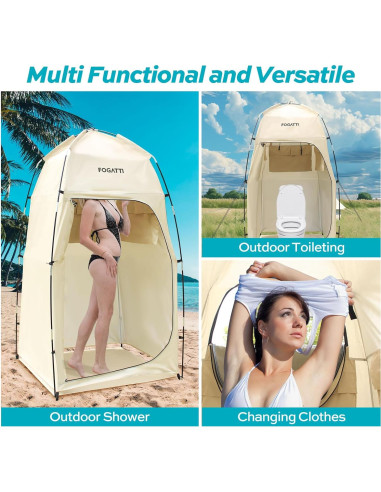Carpa de Ducha Portátil FOGATTI 2.1m Impermeable para Camping