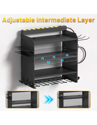 Organizador de Herramientas de Pared CFMASTER 4 Capas con Carga
