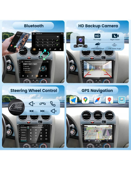 Estéreo de Coche Podofo Android 13 para Nissan Altima 2008-2012 9" HD Estéreo de Coche Podofo Android 13 para Nissan Altima 2008-2012 9" HD