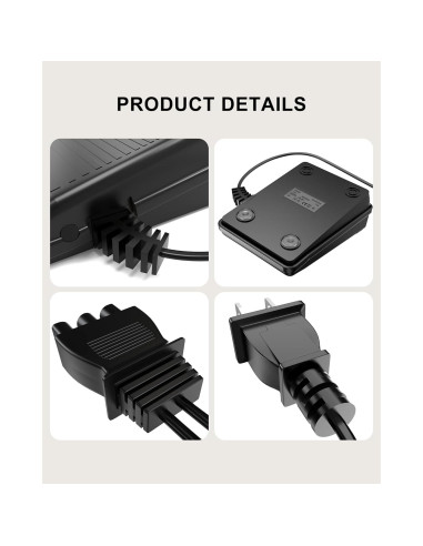 Cable de Alimentación de Pedal POANES para Máquina de Coser Singer