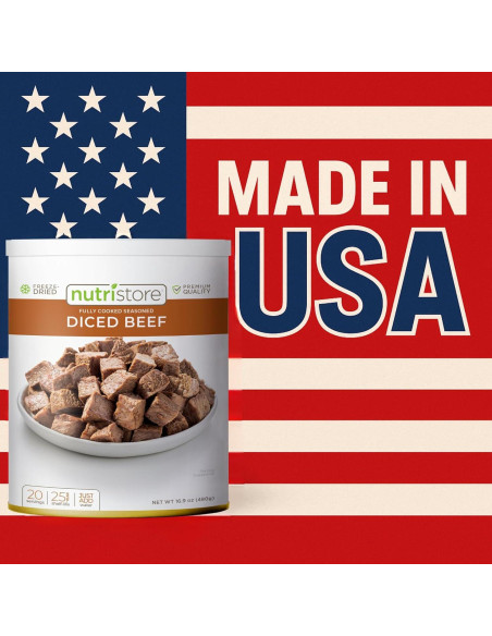 Carne de Res Deshidratada al Vacío Nutristore 1-Pack 20 Porciones Carne de Res Deshidratada al Vacío Nutristore 1-Pack 20 Porciones