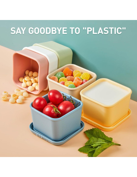 ISSEVE 4 Contenedores de Snack de Silicona 170g para Niños ISSEVE 4 Contenedores de Snack de Silicona 170g para Niños