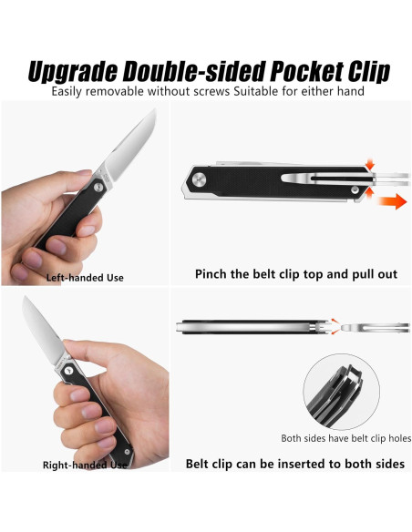Cuchillo de bolsillo FLISSA plegable 8Cr13MoV 18.8 cm negro Cuchillo de bolsillo FLISSA plegable 8Cr13MoV 18.8 cm negro