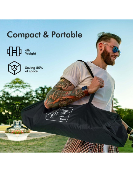 Silla Colgante Plegable AKSOUL para Camping - 120 kg - Negro Silla Colgante Plegable AKSOUL para Camping - 120 kg - Negro
