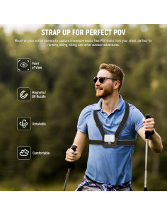 Arnés de Pecho NEEWER GP25 para Cámara de Acción Ajustable 2